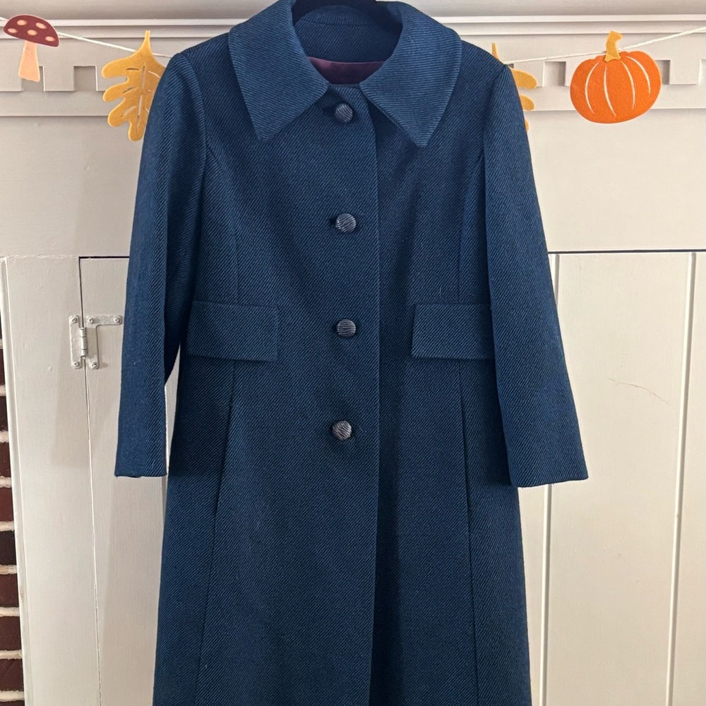 Unique Vintage Navy Trench Coat